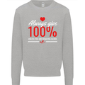 Funny Always Give 100% Unless Blood Donor Mens Sweatshirt Jumper Sports Grey
