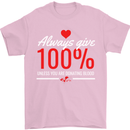 Funny Always Give 100% Unless Blood Donor Mens T-Shirt 100% Cotton Light Pink