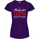Funny Always Give 100% Unless Blood Donor Womens Petite Cut T-Shirt Purple