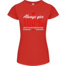Funny Always Give 100% Unless Blood Donor Womens Petite Cut T-Shirt Red