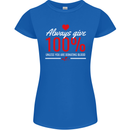 Funny Always Give 100% Unless Blood Donor Womens Petite Cut T-Shirt Royal Blue