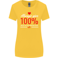 Funny Always Give 100% Unless Blood Donor Womens Wider Cut T-Shirt Yellow