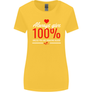 Funny Always Give 100% Unless Blood Donor Womens Wider Cut T-Shirt Yellow