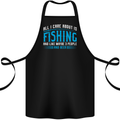 Funny Antisocial Fishing Fisherman Cotton Apron 100% Organic Black