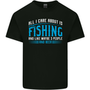 Funny Antisocial Fishing Fisherman Kids T-Shirt Childrens Black