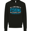 Funny Antisocial Fishing Fisherman Mens Sweatshirt Jumper Black