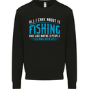 Funny Antisocial Fishing Fisherman Mens Sweatshirt Jumper Black