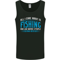 Funny Antisocial Fishing Fisherman Mens Vest Tank Top Black