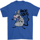 Funny Anxious Rat Anxiety Mens T-Shirt 100% Cotton Royal Blue