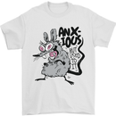Funny Anxious Rat Anxiety Mens T-Shirt 100% Cotton White