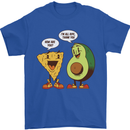 Funny Avocado Joke Mens T-Shirt 100% Cotton Royal Blue