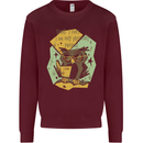 Funny Book Reading Owl Bookworm Books Kids Sweatshirt Jumper Maroon