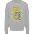 Funny Book Reading Owl Bookworm Books Kids Sweatshirt Jumper Sports Grey
