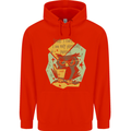 Funny Book Reading Owl Bookworm Books Mens 80% Cotton Hoodie Bright Red