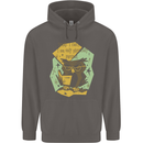 Funny Book Reading Owl Bookworm Books Mens 80% Cotton Hoodie Charcoal