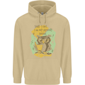 Funny Book Reading Owl Bookworm Books Mens 80% Cotton Hoodie Sand