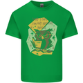 Funny Book Reading Owl Bookworm Books Mens Cotton T-Shirt Tee Top Irish Green