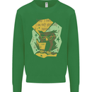 Funny Book Reading Owl Bookworm Books Mens Sweatshirt Jumper Irish Green