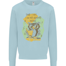 Funny Book Reading Owl Bookworm Books Mens Sweatshirt Jumper Light Blue