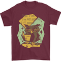 Funny Book Reading Owl Bookworm Books Mens T-Shirt 100% Cotton Maroon