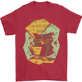 Funny Book Reading Owl Bookworm Books Mens T-Shirt 100% Cotton Red