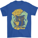 Funny Book Reading Owl Bookworm Books Mens T-Shirt 100% Cotton Royal Blue