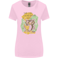 Funny Book Reading Owl Bookworm Books Womens Wider Cut T-Shirt Light Pink
