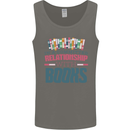 Funny Book Relationship Bookworm Reader Mens Vest Tank Top Charcoal