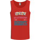 Funny Book Relationship Bookworm Reader Mens Vest Tank Top Red