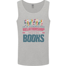 Funny Book Relationship Bookworm Reader Mens Vest Tank Top Sports Grey