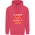 Funny Camping Camp Hair Dont Care Caravan Childrens Kids Hoodie Heliconia