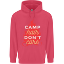 Funny Camping Camp Hair Dont Care Caravan Childrens Kids Hoodie Heliconia