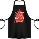 Funny Camping Camp Hair Dont Care Caravan Cotton Apron 100% Organic Black