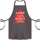 Funny Camping Camp Hair Dont Care Caravan Cotton Apron 100% Organic Dark Grey