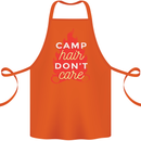 Funny Camping Camp Hair Dont Care Caravan Cotton Apron 100% Organic Orange