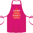 Funny Camping Camp Hair Dont Care Caravan Cotton Apron 100% Organic Pink