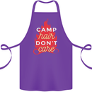 Funny Camping Camp Hair Dont Care Caravan Cotton Apron 100% Organic Purple