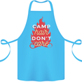 Funny Camping Camp Hair Dont Care Caravan Cotton Apron 100% Organic Turquoise