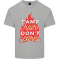 Funny Camping Camp Hair Dont Care Caravan Kids T-Shirt Childrens Sports Grey