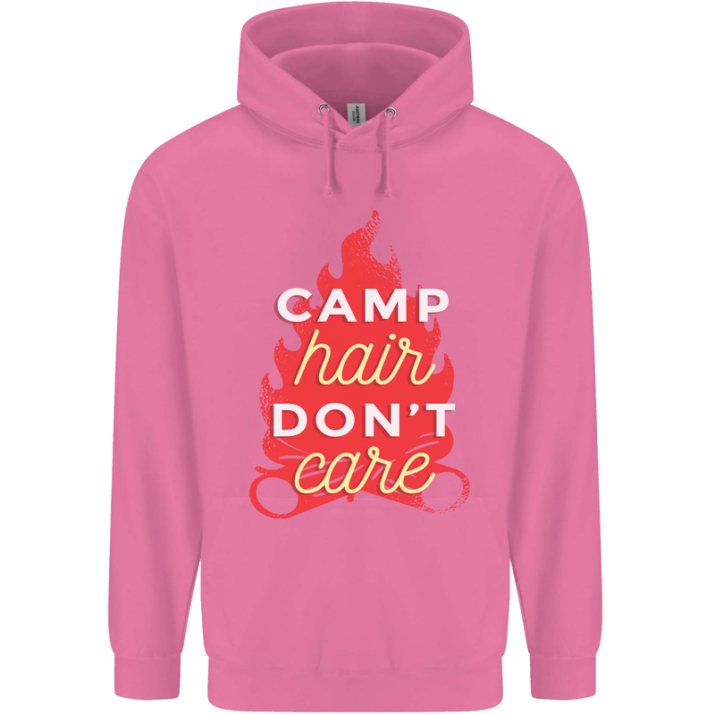 Funny Camping Camp Hair Dont Care Caravan Mens 80% Cotton Hoodie Azelea