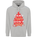 Funny Camping Camp Hair Dont Care Caravan Mens 80% Cotton Hoodie Sports Grey