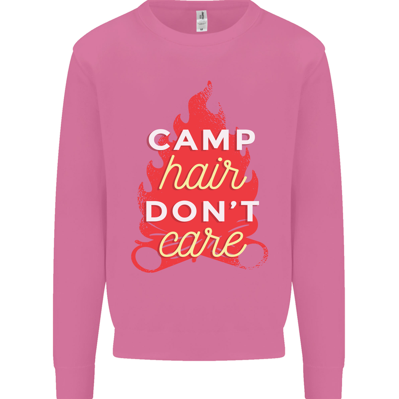 Funny Camping Camp Hair Dont Care Caravan Mens Sweatshirt Jumper Azalea