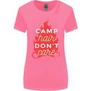 Funny Camping Camp Hair Dont Care Caravan Womens Wider Cut T-Shirt Azalea