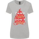 Funny Camping Camp Hair Dont Care Caravan Womens Wider Cut T-Shirt Sports Grey