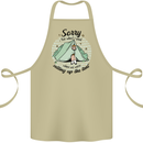 Funny Camping Tent Sorry for What I Said Cotton Apron 100% Organic Khaki