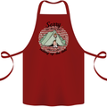 Funny Camping Tent Sorry for What I Said Cotton Apron 100% Organic Maroon