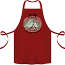 Funny Camping Tent Sorry for What I Said Cotton Apron 100% Organic Maroon