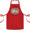 Funny Camping Tent Sorry for What I Said Cotton Apron 100% Organic Red