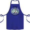 Funny Camping Tent Sorry for What I Said Cotton Apron 100% Organic Royal Blue