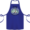 Funny Camping Tent Sorry for What I Said Cotton Apron 100% Organic Royal Blue